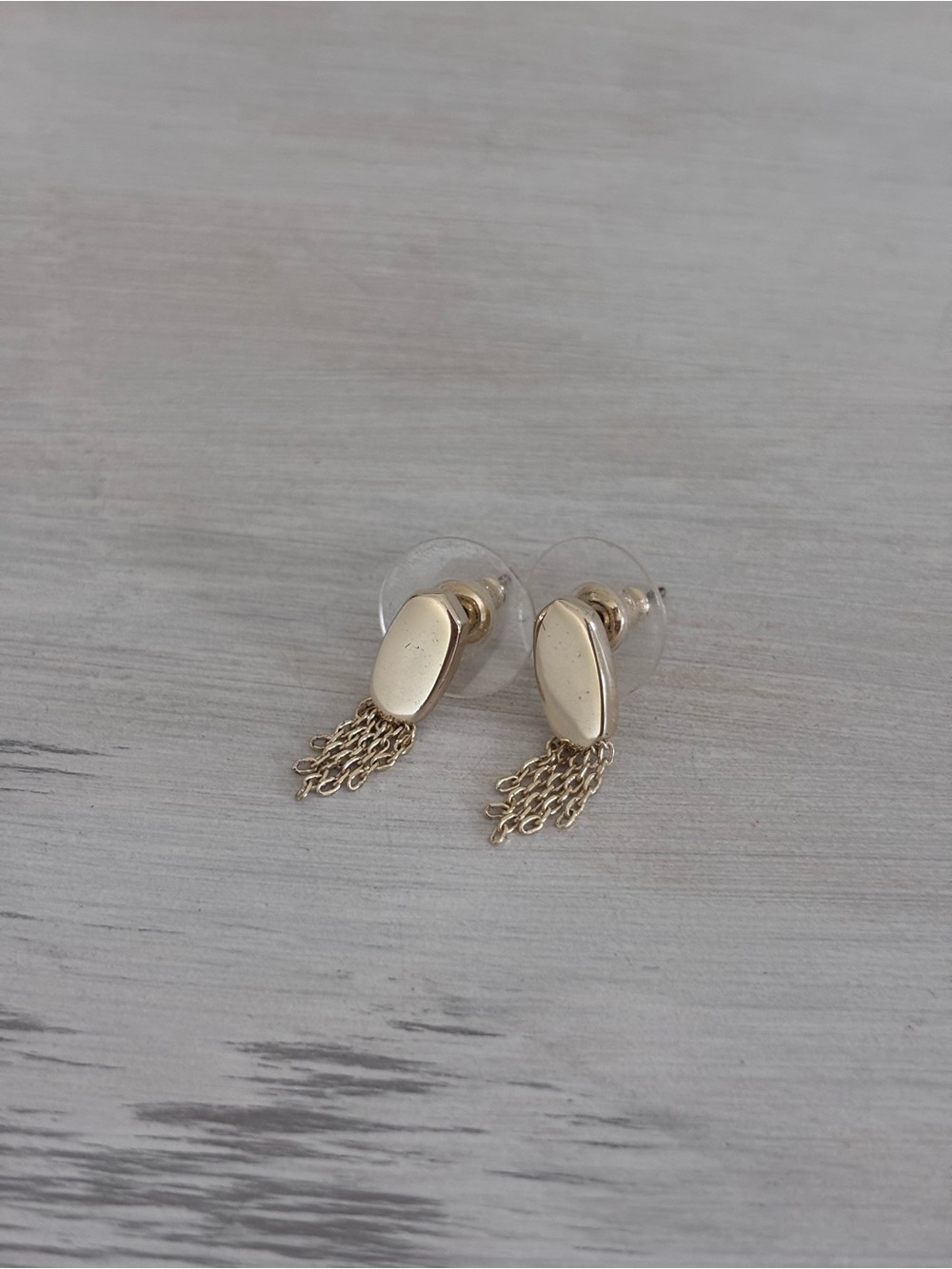 Kendra Scott Gold Chain Tassel Stud Earrings